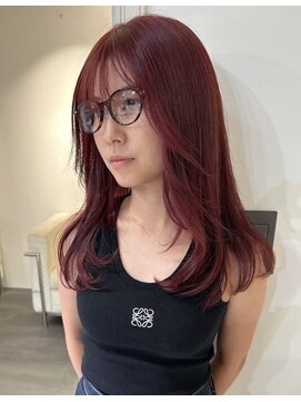 リコヘアー(LiCO HAIR) 那覇/イメチェン/ピンクベージュ/アンブレラカラー/前髪