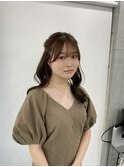 コテ巻き風パーマ/ロングヘア/大きめカール