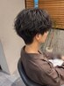 お盆限定♪メンズカット+パーマ+眉カット+スパ ¥10900