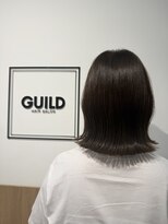 ギルド 東久留米店(GUILD)&nbsp;切りっぱなしボブで大人ミディアム