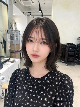 ビューバイネオリーブ 用賀店(Beau'r by neolive) ミディアムヘアハッシュカットグレージュレイヤー