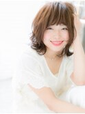 ★オレンジブラウン抜け感マッシュウルフボブ20代30代40代★7