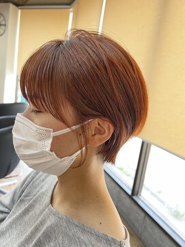 ノア(noa.) #耳掛けショートボブ　× ジューシーオレンジ♪