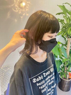 ギグスダブル 栄店(gigs double) ウルフ×イヤリングカラー/ペールピンク