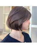 【修】20代30代40代◎透明感カラー×韓国切りぱなしボブ