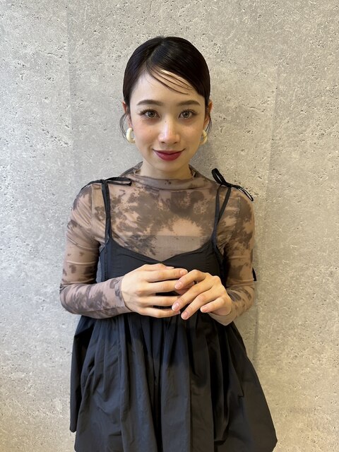 三軒茶屋_レディース_ヘアアレンジ_ヘアセット_タイト_黒髪_小顔