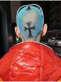 ブルーグレージュ短髪ツーブロックマッシュ_ba491241
