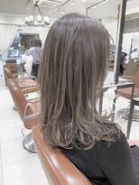 メグロ 相模大野(MEGURO) 白髪ぼかしハイライトカラー/くびれヘア/アプリコットオレンジ2