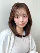 アフロート ディル(AFLOAT D'L) 20代シースルーぱっつん前髪で結んでかわいいフェイスレイヤー