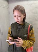 ホワイトグレージュ/デジタルパーマ/チェリーブラウン/原宿