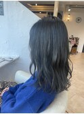 オリーブグレージュ×セミディヘア