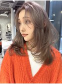 レイヤーカット フェイスレイヤー かきあげヘア