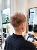 【メンズ★大名】ハイトーンカラー×刈り上げ×アップバング
