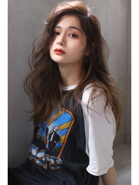 ブラン 梅田(Blanc) 【Blanc】抜け感ウェーブ_ショコラベージュ_ロング