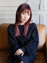 ブール 千歳烏山(bool)&nbsp;顔まわりレイヤー/ブリーチカラーレッドピンク