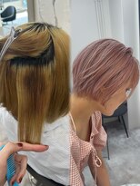 エトワール(ETOILE)&nbsp;ムラ修正/複雑履歴/ピンクカラー/ブリーチ/ハイトーン