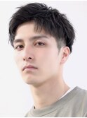 スパイキーショートビジネスショートツイストパーマ刈り上げ30代