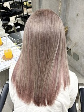 ラック(LUCK) アンブレラカラー/船橋/くすみベージュ/細めハイライト