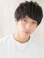 モッズヘア メン 新所沢店(mod's hair men)&nbsp;20代30代ダークアッシュ斜めバングメンズショートd新所沢