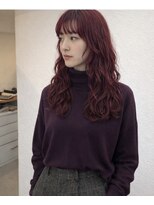 ヘアーメイク ピグレット(HAIR MAKE PIGLET)&nbsp;ブリーチなしダブルカラー暖色ボルドーカラー