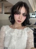 レイヤーボブ×ラベンダーブラック