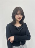 鎖骨ミディアムくびれヘア