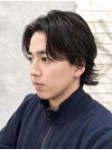 74. メンズウルフ/ウルフパーマ/中華ウルフ/センターパー