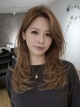 エトワ 中央店(etoi) 大分韓国かき上げレイヤーカット大人レイヤー顔まわりレイヤー