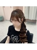 サイドおだんごポニー