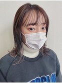 【ハイライト】耳掛けミルクティーグレー