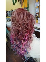 ビューティーサロンワタナベ 本店 ピンクエクステ卒業式ヘアセット