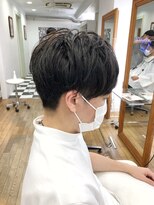 ヘッズ 本八幡店(HEADS)&nbsp;かき上げヘア　ニュアンスマッシュ　サイドパート　韓国マッシュ