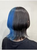 ツートーンカラー【ブルー×ダークグレー】