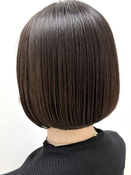 パティオン(PATIONN) 毛先が丸く内巻きになる髪がきれいに見えてまとまる縮毛矯正ボブ