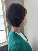 コンパクトボブと暗めグレージュ