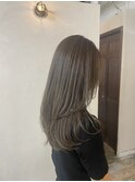 ロングレイヤー×アッシュベージュ
