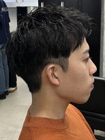 フイ 代々木(Hui)&nbsp;メンズ/アップバング/ツーブロックマッシュ/束感ショート波巻き