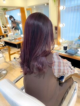 ネオリーブ チロル 横浜西口店(Neolive CiroL.) 艶感　深みチェリーレッドカラー　韓国風