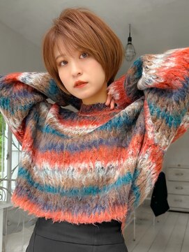 ロンド エスポワール 錦糸町(Lond espoir) 黒髪グレーベージュ前髪パーマレイヤーロング　錦糸町/ショート