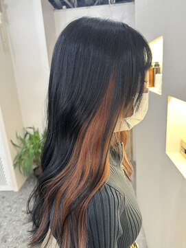 ロア 四条河原町店(LoRE) インナー/イヤリングカラー/オレンジ/ブリーチ/20代/30代/40代