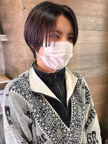 トレヘアー 京都 烏丸(tRe hair)&nbsp;ハンサムショート　バイオレット