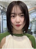 +ウルフボブウルフ/小顔/ネビージュ/ボブルフ/黒髪/ワンレン