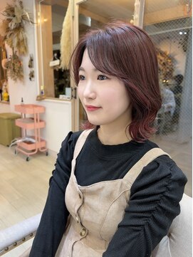 アミュー(amiu) インナー裾ピンクカラー