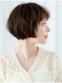 似合わせカラー小顔補正カットショートボブb古河30代40代