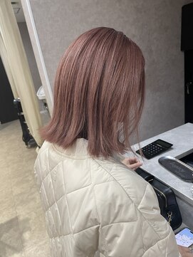 シオ ヘアー デザイン(Sio. hair design) ピンクベージュ×ヘイリーボブ