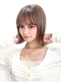 ボブウルフ外国人風カラーココアベージュ透明感20代30代40代銀座