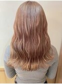 大人可愛いふんわりカールミストバング外国人風カラーブリーチ