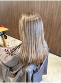 ダークトーングレイカラーからのバレイヤージュ