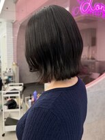 ロンドワン 三宮元町(Lond one)&nbsp;ボブ/切りっぱなしボブ/タッセルボブ/ダークグレー/ミニボブ