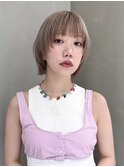 【GEEKS渋谷】ミルクティーベージュ/ハッシュカット/ウルフ/小顔